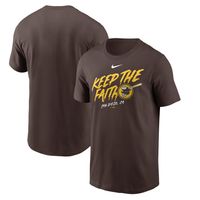 Men's Nike Heathered Gray San Diego Padres Keep the Faith Local Team T-Shirt