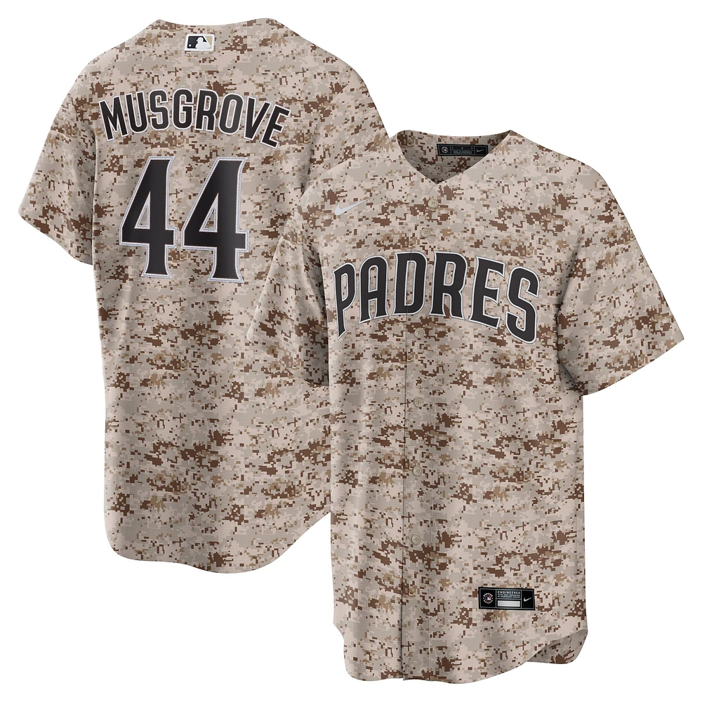 Maillot Nike Joe Musgrove Camo San Diego Padres USMC Alternate Replica Player pour homme