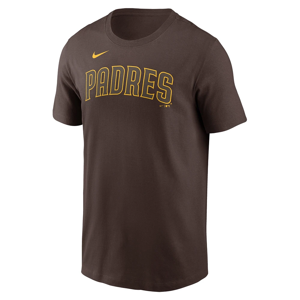 T-shirt avec nom et numéro Nike Luis Arraez pour hommes, San Diego Padres Fuse, marron