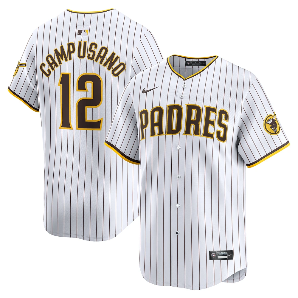 Maillot de joueur Nike Luis Campusano blanc San Diego Padres Home Limited pour homme