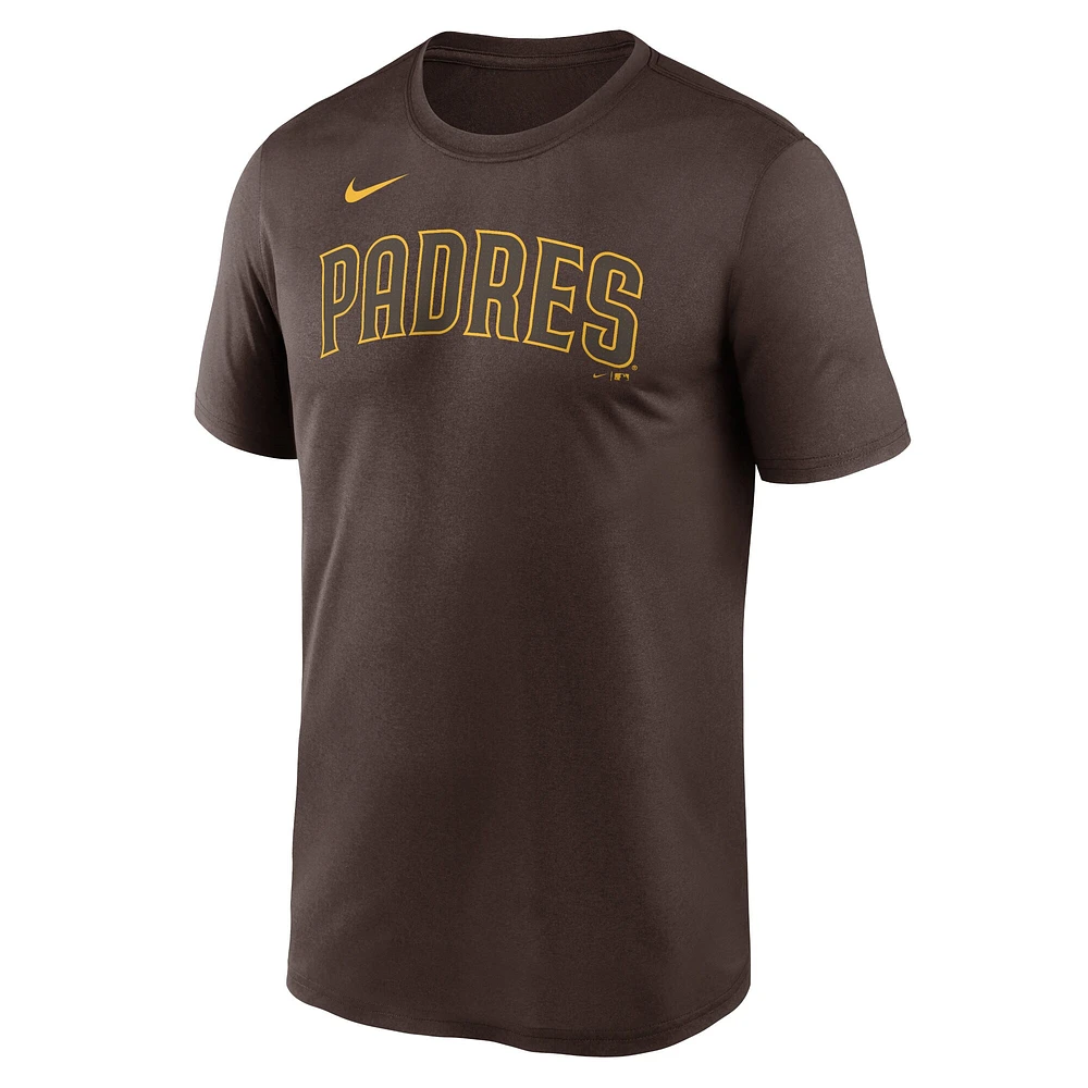 Men's Nike Manny Machado Brown San Diego Padres Legend Name & Number Performance T-Shirt