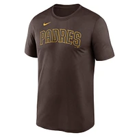 Men's Nike Manny Machado Brown San Diego Padres Legend Name & Number Performance T-Shirt