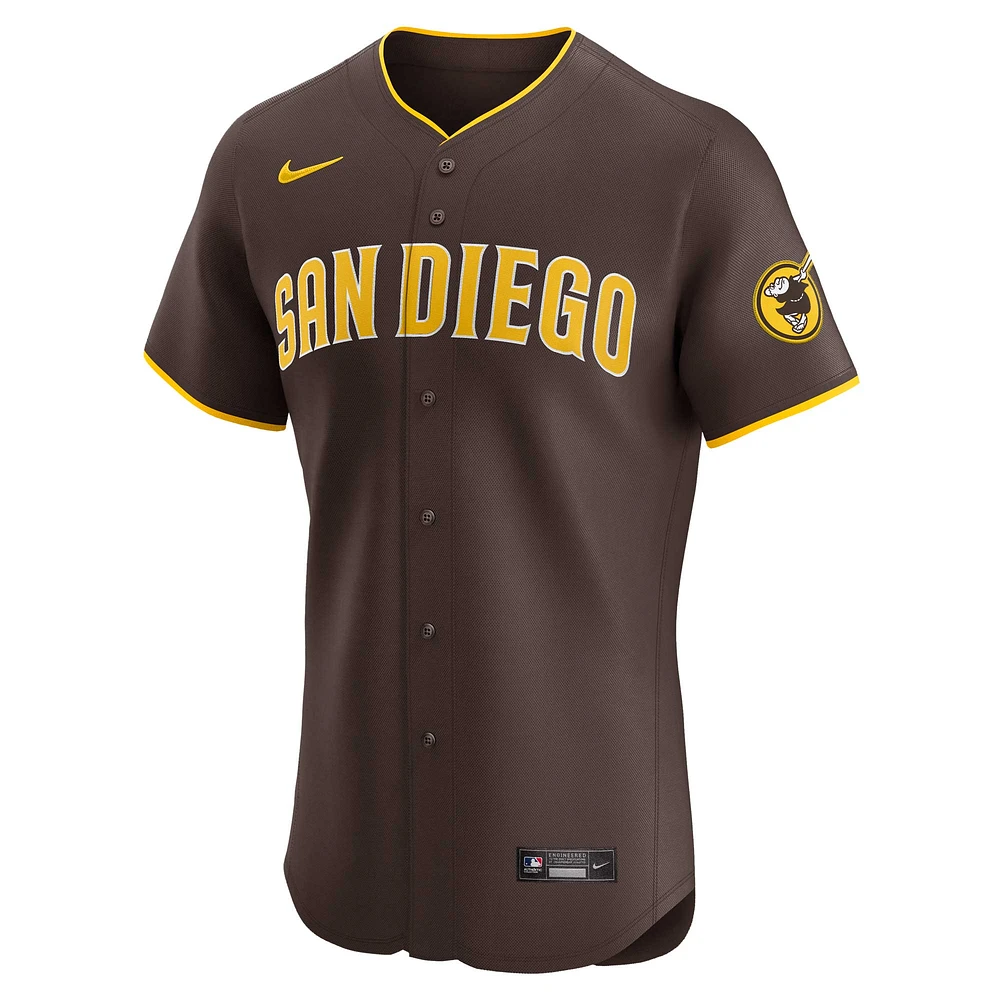 Maillot de joueur Nike Manny Machado San Diego Padres Road Elite pour homme, marron