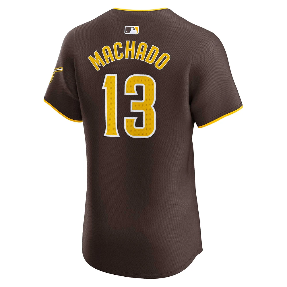 Men's Nike Manny Machado Brown San Diego Padres Road Elite Player Jersey