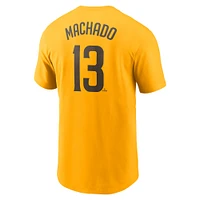 T-shirt avec nom et numéro Nike Manny Machado doré des San Diego Padres Fuse pour homme