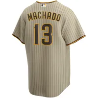 Maillot de joueur réplique alternatif des San Diego Padres Nike Manny Machado beige pour hommes