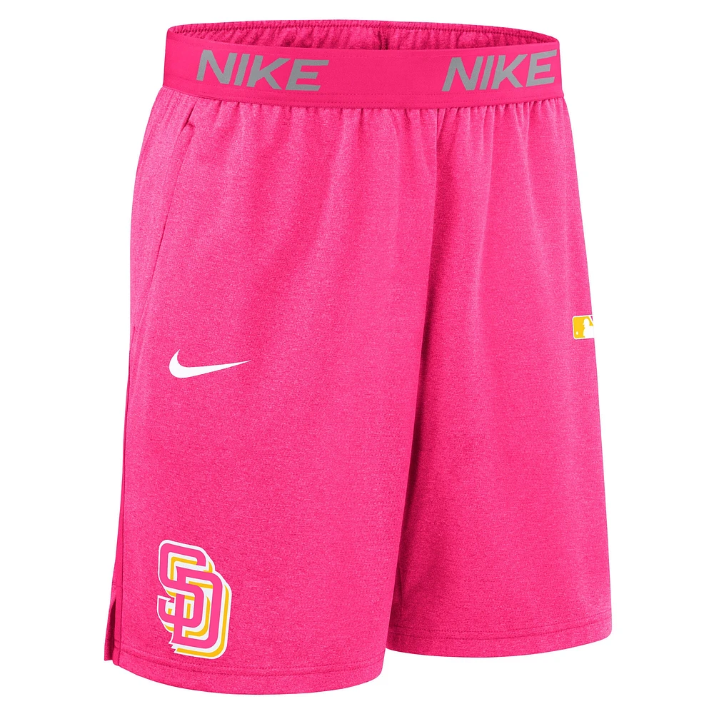 Men's Nike  Pink San Diego Padres Authentic Collection City Connect Performance Knit Shorts