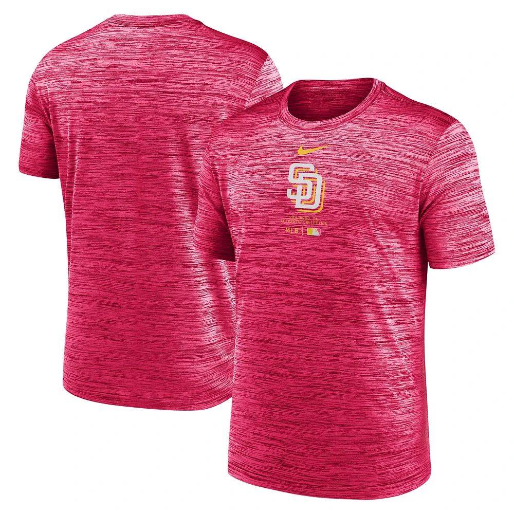 Men's Nike Pink San Diego Padres Authentic Collection City Connect Velocity Performance T-Shirt