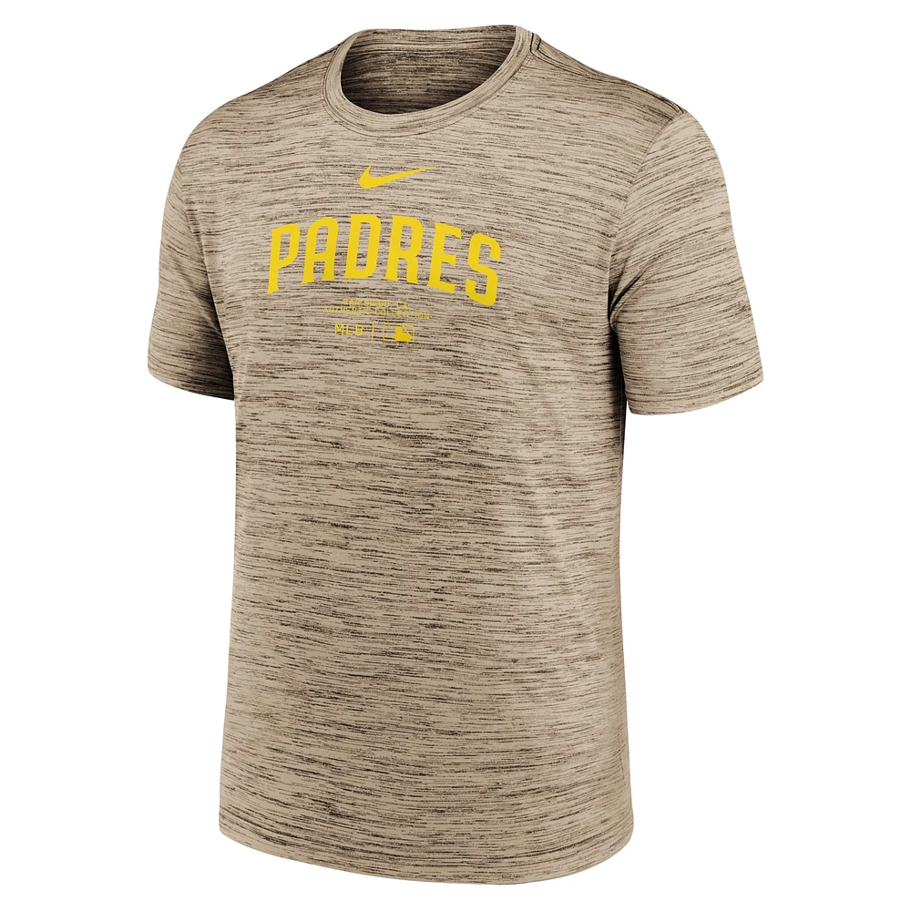 T-shirt Nike San Diego Padres Authentic Collection Velocity Performance Practice pour homme