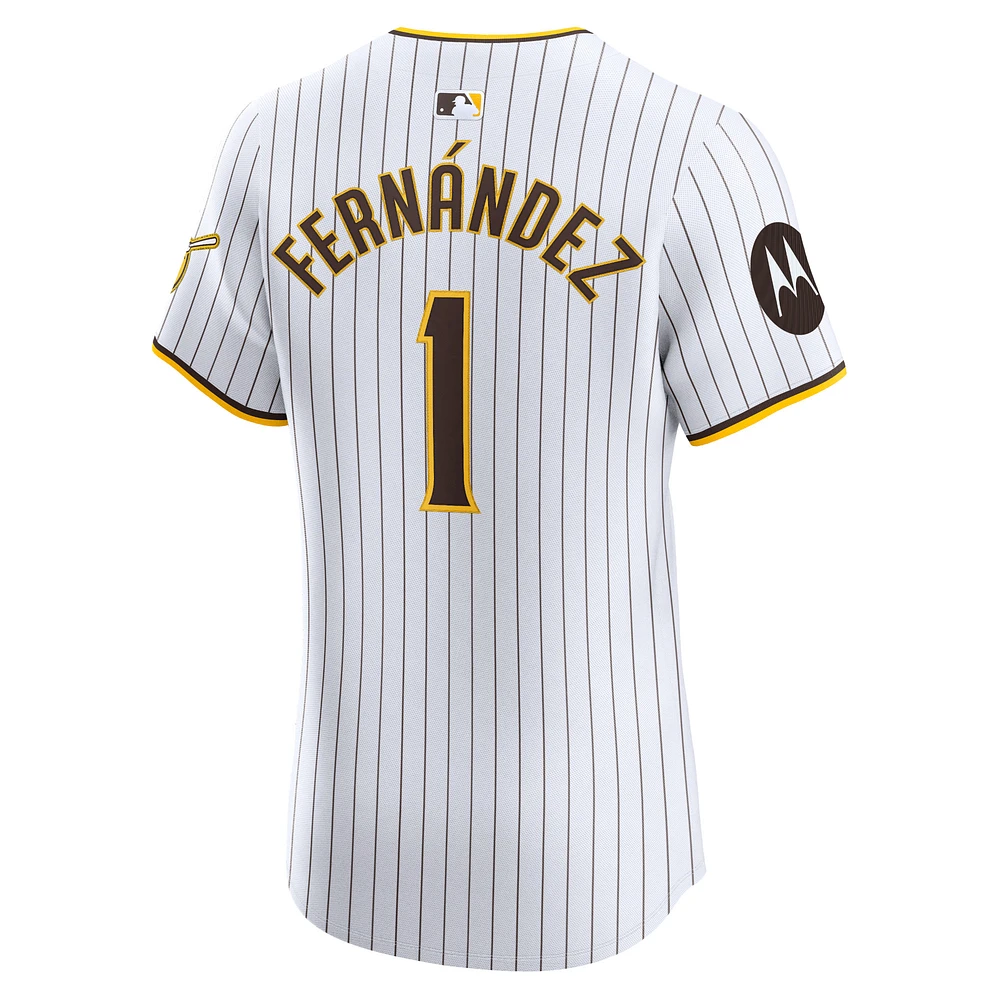 Men's Nike Tony Fernández White San Diego Padres Home Elite Sponsor Patch Player Jersey