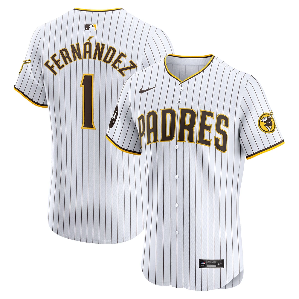 Maillot Nike Tony Fernández pour homme, blanc, San Diego Padres Home Elite Sponsor Patch Player