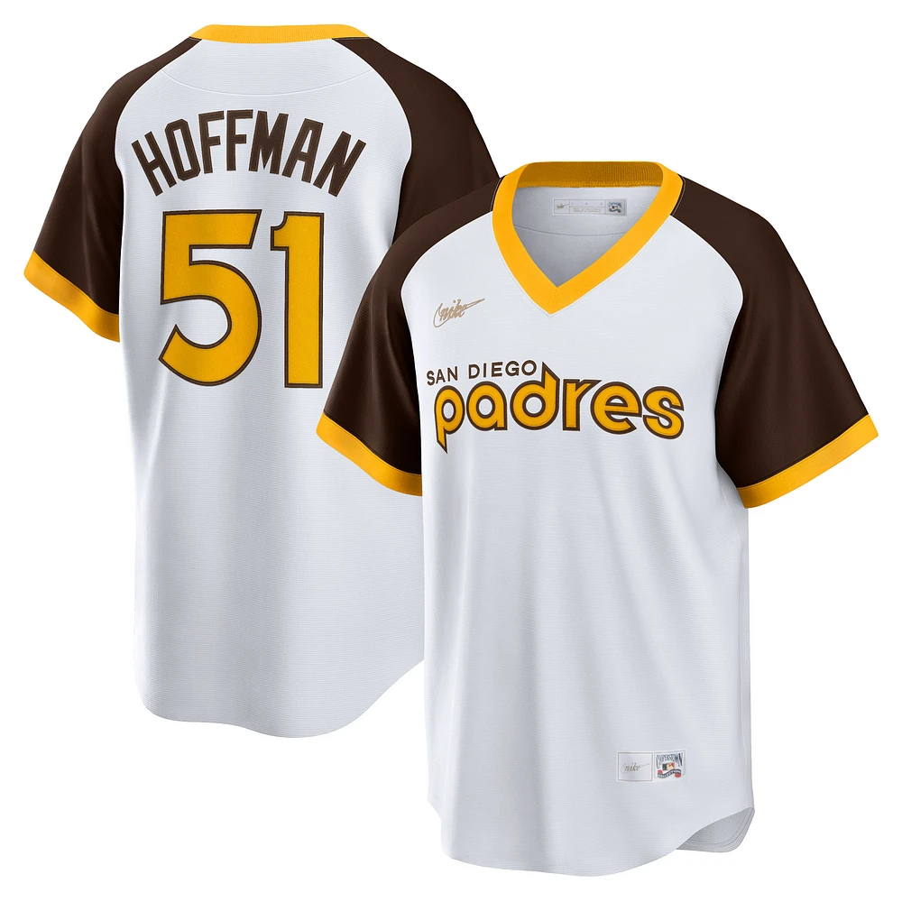 Maillot de joueur Nike Trevor Hoffman pour homme, blanc, San Diego Padres Home Cooperstown Collection