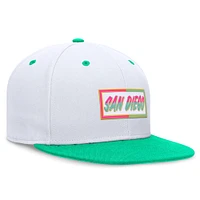 Casquette ajustée Nike San Diego Padres City Connect True pour homme, blanc/aqua