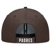Casquette ajustable Nike blanche/marron San Diego Padres Club Performance pour homme
