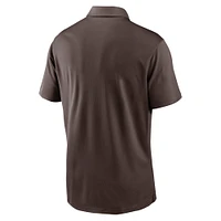 Men's Nike White/Brown San Diego Padres Vapor Striped Performance Polo