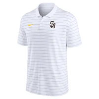 Polo Performance San Diego Padres Authentic Collection Victory à rayures Nike pour homme - Blanc