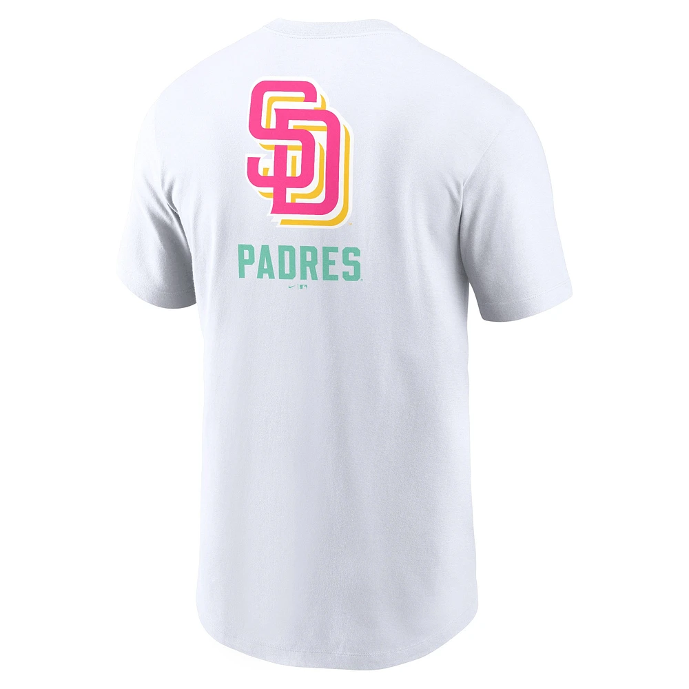 T-shirt Nike blanc San Diego Padres City Connect 2-Hit pour homme