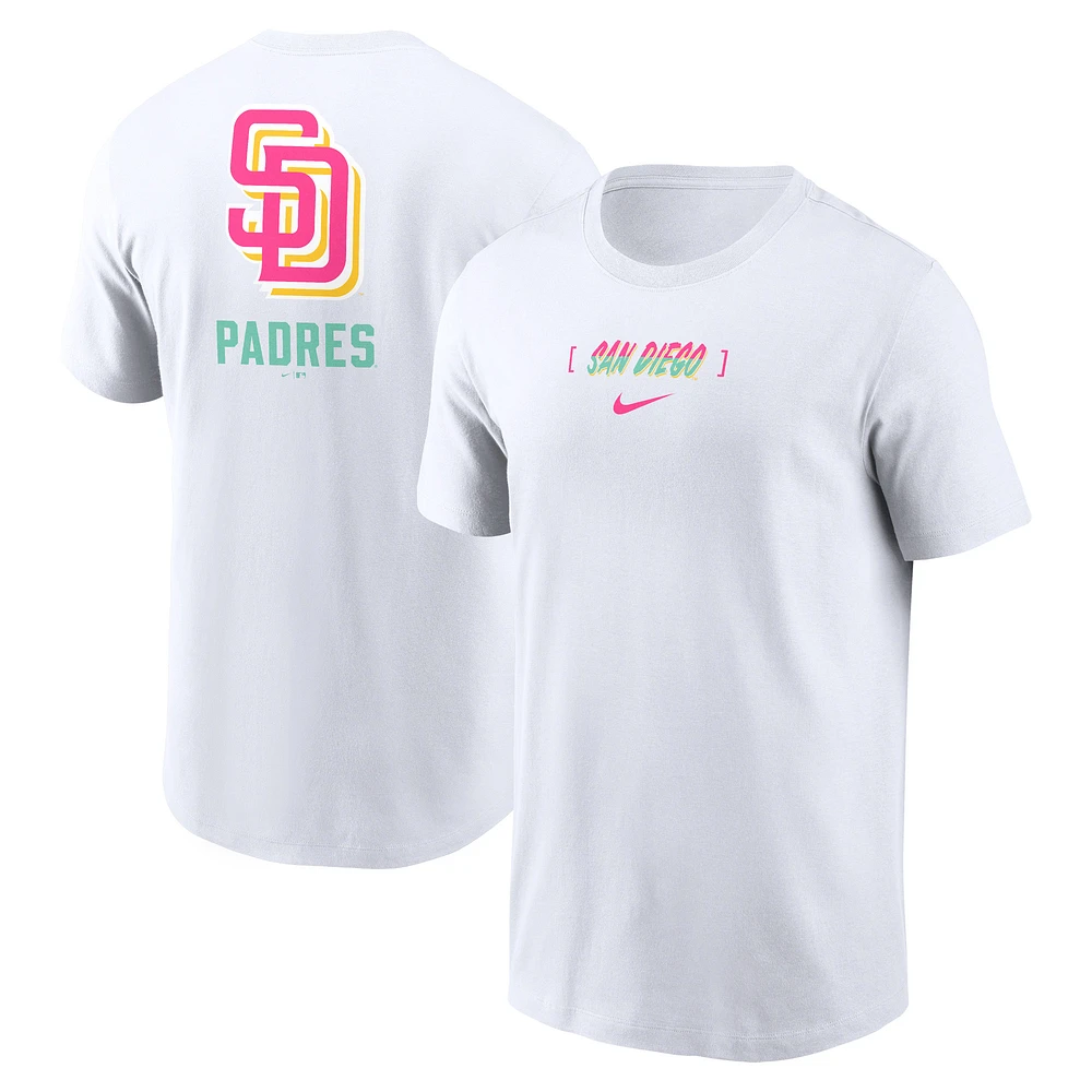 Men's Nike White San Diego Padres City Connect 2-Hit T-Shirt