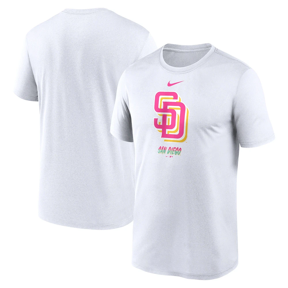 T-shirt à logo San Diego Padres City Connect Nike blanc pour homme