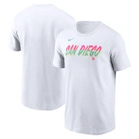 Men's Nike White San Diego Padres City Connect Wordmark T-Shirt