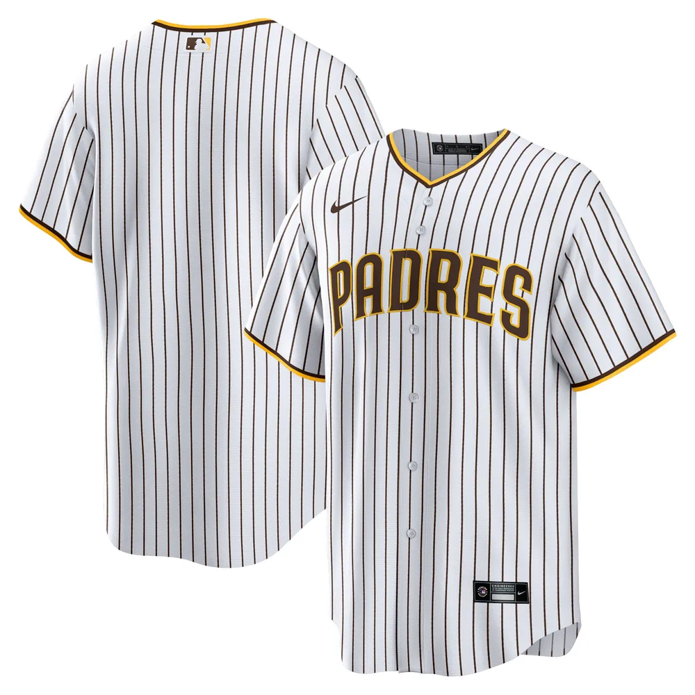 Women's San Diego Padres White/Brown Plus Size Road Replica Team Jersey