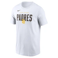 Men's Nike White San Diego Padres Home Team Bracket Stack T-Shirt