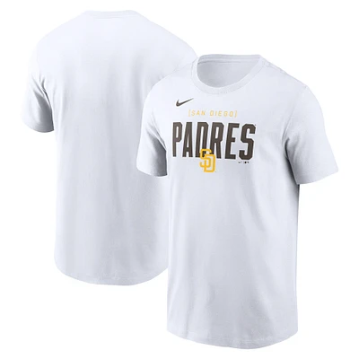 Men's Nike White San Diego Padres Home Team Bracket Stack T-Shirt