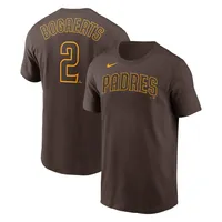 Men's Nike Xander Bogaerts Brown San Diego Padres Name & Number T-Shirt