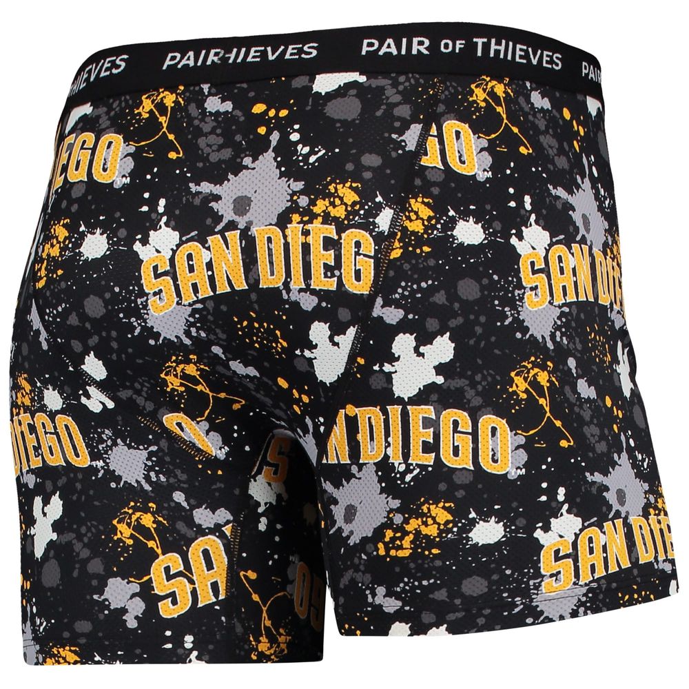 Men's Pair of Thieves Black San Diego Padres Super Fit 2-Pack Boxer Briefs Set