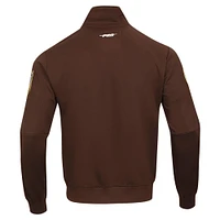 Veste de survêtement entièrement zippée Pro Standard marron San Diego Padres Fast Lane pour hommes