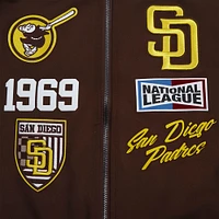 Men's Pro Standard Brown San Diego Padres Fast Lane Full-Zip Track Jacket