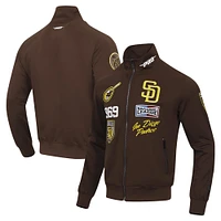 Men's Pro Standard Brown San Diego Padres Fast Lane Full-Zip Track Jacket