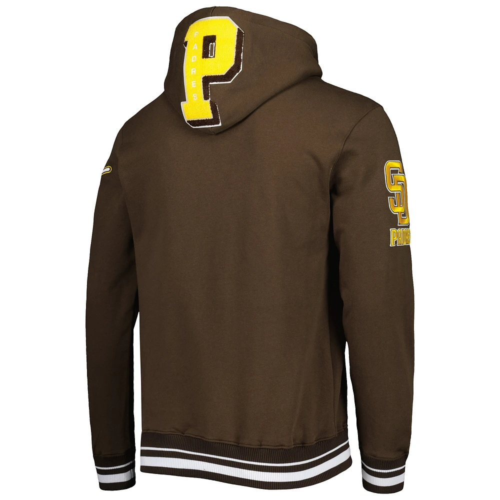 Sweat à capuche Pro Standard San Diego Padres Mash Up Logo marron pour homme