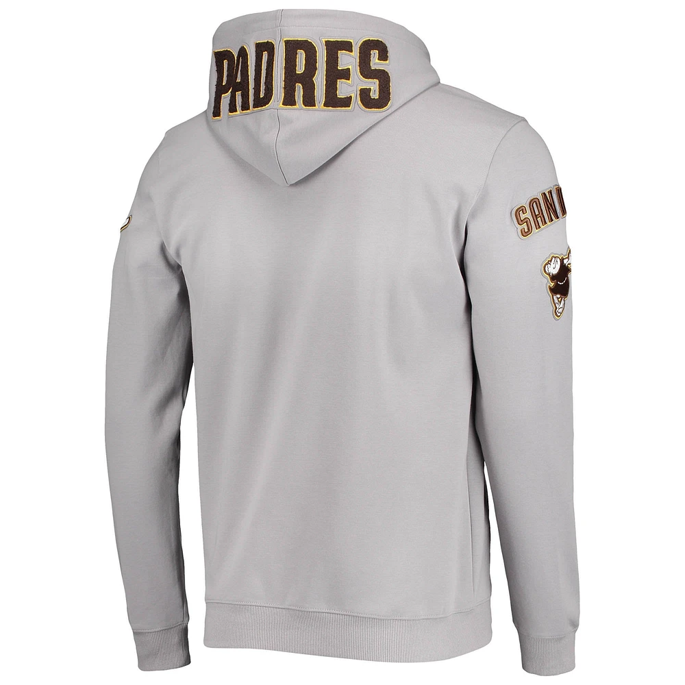 Men's Pro Standard Gray San Diego Padres Team Logo Pullover Hoodie