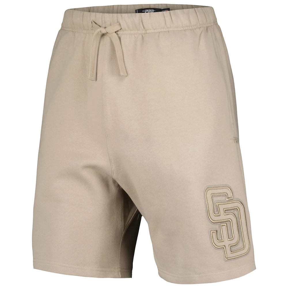 Men's Pro Standard Khaki San Diego Padres Neutral Fleece Shorts