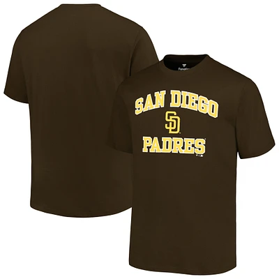 T-shirt marron Profile pour hommes des Padres de San Diego Big & Tall Heart Soul