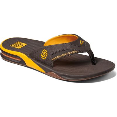 Men's REEF San Diego Padres Fanning Bottle Opener Sandals