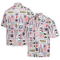 Men's Reyn Spooner White San Diego Padres Americana Button-Up Shirt