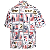 Men's Reyn Spooner White San Diego Padres Americana Button-Up Shirt