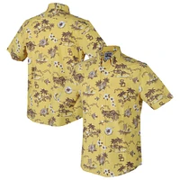 Chemise boutonnée jaune Reyn Spooner pour homme, Padres de San Diego, Kekai