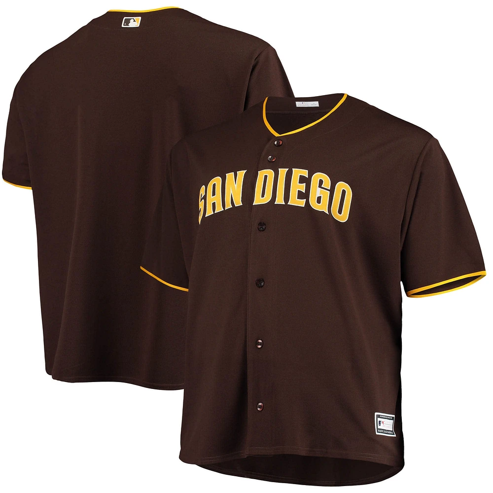 Maillot San Diego Padres Big & Tall Alternate Replica Homme Sable/Marron