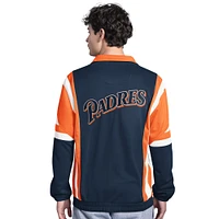 Veste de survêtement zippée en tricot Contender des Padres San Diego pour homme, marron/or
