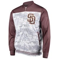 Men's Stitches Brown San Diego Padres Camo Full-Zip Jacket