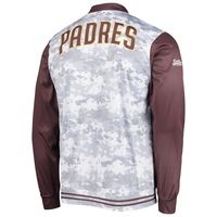 Men's Stitches Brown San Diego Padres Camo Full-Zip Jacket