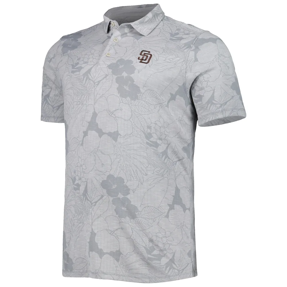 Polo Tommy Bahama gris San Diego Padres Big & Tall Miramar Blooms pour homme