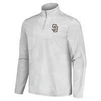 Men's Tommy Bahama Gray San Diego Padres Delray Frond IslandZone Half-Zip Jacket