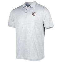 Men's Tommy Bahama Gray San Diego Padres IslandZone Pineapple Palm Coast Polo