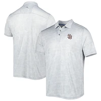 Men's Tommy Bahama Gray San Diego Padres IslandZone Pineapple Palm Coast Polo