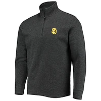 Men's Vineyard Vines Charcoal San Diego Padres Saltwater Quarter-Zip Jacket
