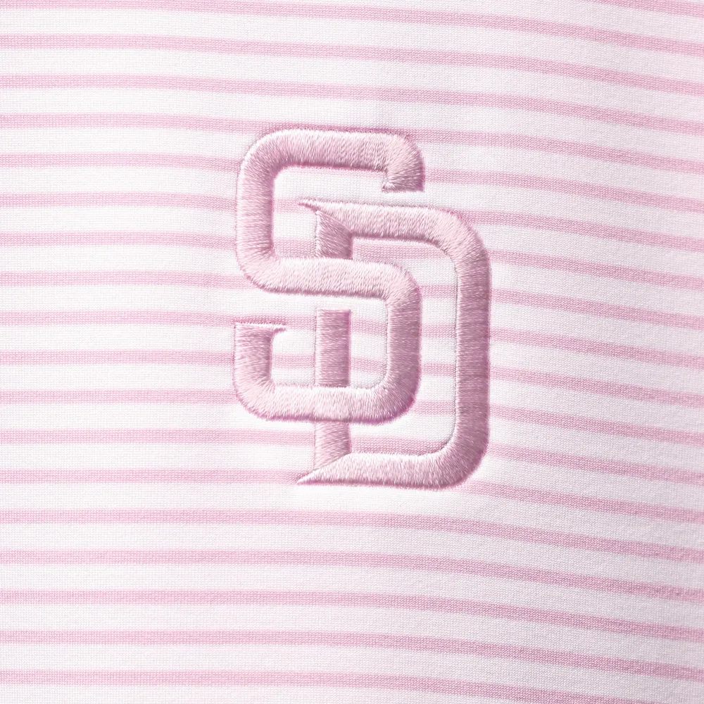 Men's Vineyard Vines Pink/White San Diego Padres Bradley Stripe Polo